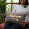 Gift Father's Day Personalized Captain Of The Family Velvet Cushion