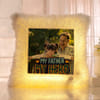 Father's Day Personalized My Father My Hero LED Fur Cushion Online