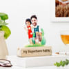 Gift Father's Day Personalized My Superhero Papa Caricature