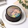 Father's Hug Chocolate Photo Cake Online