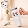Favourite Daughter Personalized White Steel Tumbler