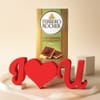 Ferrero Macadamia Bar with I Heart U Table Decor