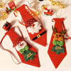 Festive Glow Christmas Light-Up Neck Ties - Red - Single Piece Online