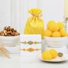 Festive Kundan Charm Rakhi Gift Hamper Online