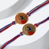 Gift Festive Peacock Meena Rakhi Set with Toblerone