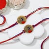Buy Festive Peacock Meena Rakhi Set with Toblerone
