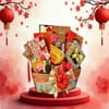 Festive Wooden Basket with Oriental Treats & Delicacies