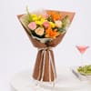 Fiery Leo Lily and Rose Bouquet