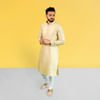 Fine Fawn Poly Cotton Kurta Set for Men Online
