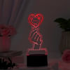 Finger Heart Personalized Black Base LED Lamp Finger Heart Personalized Black Base LED Lamp