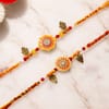 Gift Floral and Hamsa Charm Designer Rakhi