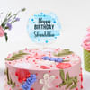 Floral Blush Personalized Birthday Cake Online