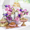 Gift Floral Delight And Treats Metal Basket New Year Hamper