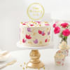 Floral Delight Personalized Anniversary Cake (450 g) Online