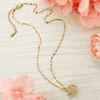 Buy Floral Heart Rotating CZ Pendant - Yellow Gold