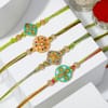 Gift Floral Meenakari Rakhi Hamper with Dry Fruits