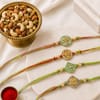 Floral Meenakari Rakhi Hamper with Dry Fruits Online