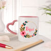 Gift Floral Moments Personalized Heart Handle Mug