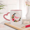 Floral Moments Personalized Heart Handle Mug Online