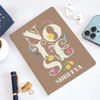 Gift Floral Notes Personalized Notebook - Brown