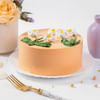 Gift Floral Peach Cake (1 Kg)