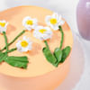 Shop Floral Peach Cake (1 Kg)