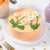 Floral Peach Cake (1 Kg) Online