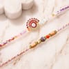 Gift Floral Peacock Rakhi Set of 2