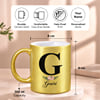 Gift Floral Personalized Gold Mug
