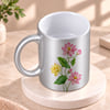 Buy Floral Personalized Silver Mug