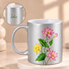 Floral Personalized Silver Mug