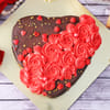 Gift Floral Valentine Fresh Cream Cake (2 kg)
