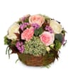 Flower arrangement 'A Basket full of Poetry with Roses'