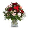 Flower Bouquet Valentine's Day with red roses