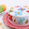 Shop Flowers And Beads Serene Cake (1 Kg)