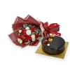 Flowers with Lindt Black Forest Frozen Cake Online