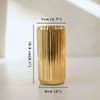 Gift Fluted Gold Finish Metal Vase