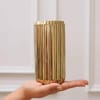 Buy Fluted Gold Finish Metal Vase