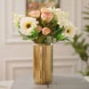 Shop Fluted Gold Finish Metal Vase
