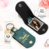 Gift Fly Safe Love You Personalized Leather Keychain