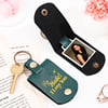 Fly Safe Love You Personalized Leather Keychain