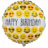 Foil Balloon - Emoji - Happy Birthday - Single Piece Online