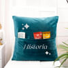 Buy Forever Sisters Personalized Velvet Pocket Cushion - Blue