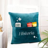 Forever Sisters Personalized Velvet Pocket Cushion - Blue Online