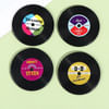 Fridge Magnets - Retro Disc - Assorted - Set Of 4 Online