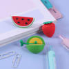Gift Fruit Shaped Eraser - Assorted - Set Of 5