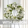 Funeral Wreath with ribbon