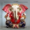 Shop Ganesha Idol Decorated with Kundan and Meena