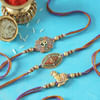 Ganesha, Krishna & Om Designer Rakhi (Set of 3) Online