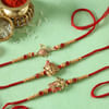 Ganesha, Krishna & Peacock Designer Rakhi (Set of 3) Online